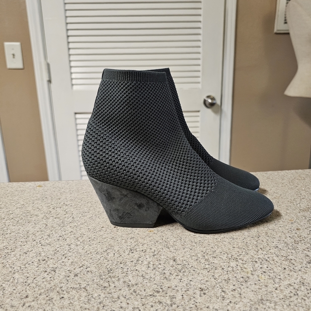 Eileen Fisher Textured Gray Ankle Booties
